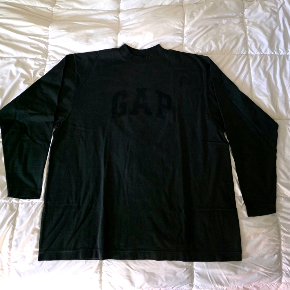 Yeezy Gap Engineered By Balenciaga Long Sleeve Dove Tee Size Large Black